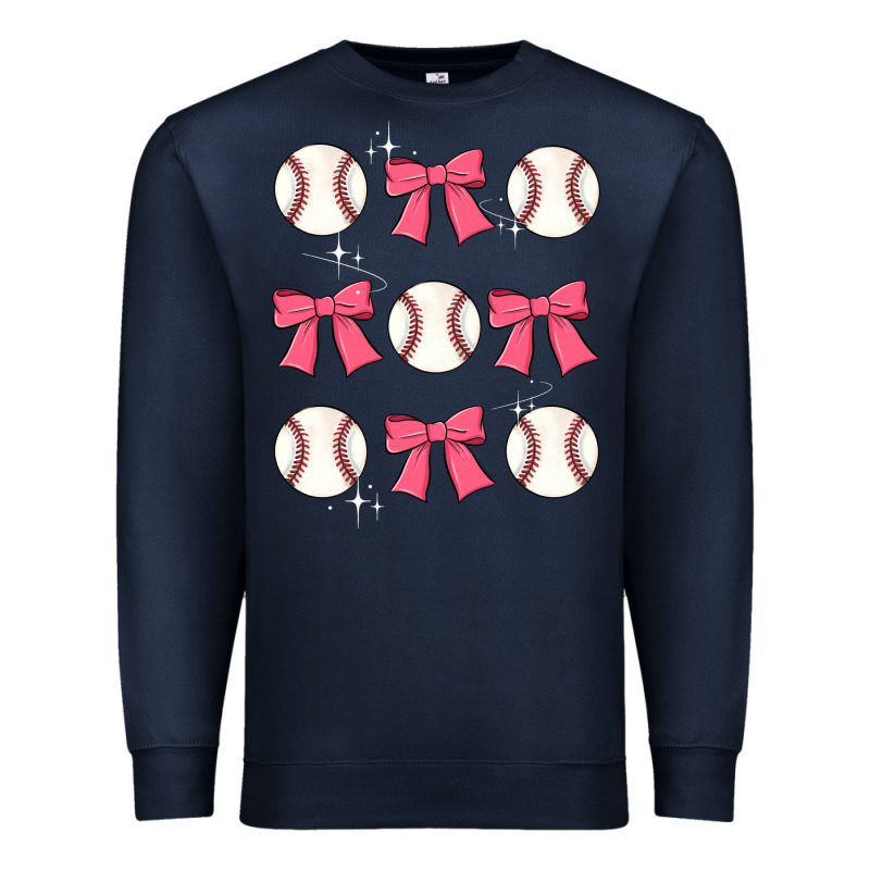 Baseball Coquette Bow Premium Sweatshirt by JahusDesignShop | Teevron