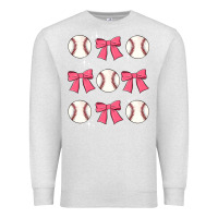 Oatmeal Heather baseball coquette bow Premium Sweatshirt - JahusDesignShop