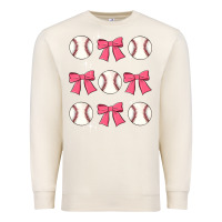 Sandshell baseball coquette bow Premium Sweatshirt - JahusDesignShop