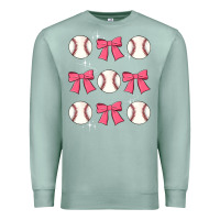 Seafoam baseball coquette bow Premium Sweatshirt - JahusDesignShop