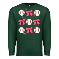 Sports Green baseball coquette bow Premium Sweatshirt - JahusDesignShop