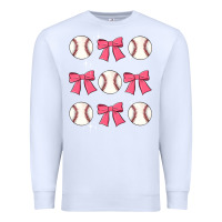 White baseball coquette bow Premium Sweatshirt - JahusDesignShop