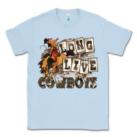 Dusty Blue long live cowboys Classic Tee - Zillion Design Studio