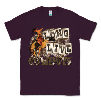 Plum long live cowboys Classic Tee - Zillion Design Studio