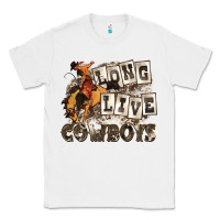 White long live cowboys Classic Tee - Zillion Design Studio