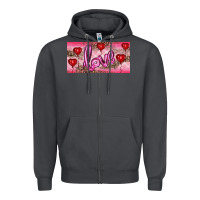 Smoke Valentine's Day Love Balloon Heart Balloons Zipper Hoodie - RanaPortraitStore