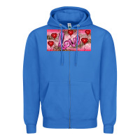 True Royal Valentine's Day Love Balloon Heart Balloons Zipper Hoodie - RanaPortraitStore