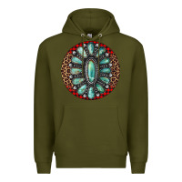 Army Green turquoise gemstone christmas ornament Premium Hoodie - Jasminsmagicworld