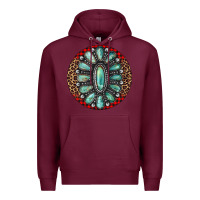 Burgundy turquoise gemstone christmas ornament Premium Hoodie - Jasminsmagicworld