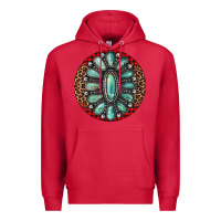 Cardinal turquoise gemstone christmas ornament Premium Hoodie - Jasminsmagicworld