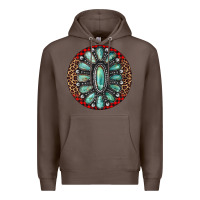 Coffee turquoise gemstone christmas ornament Premium Hoodie - Jasminsmagicworld