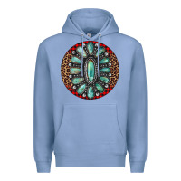 Colony Blue turquoise gemstone christmas ornament Premium Hoodie - Jasminsmagicworld