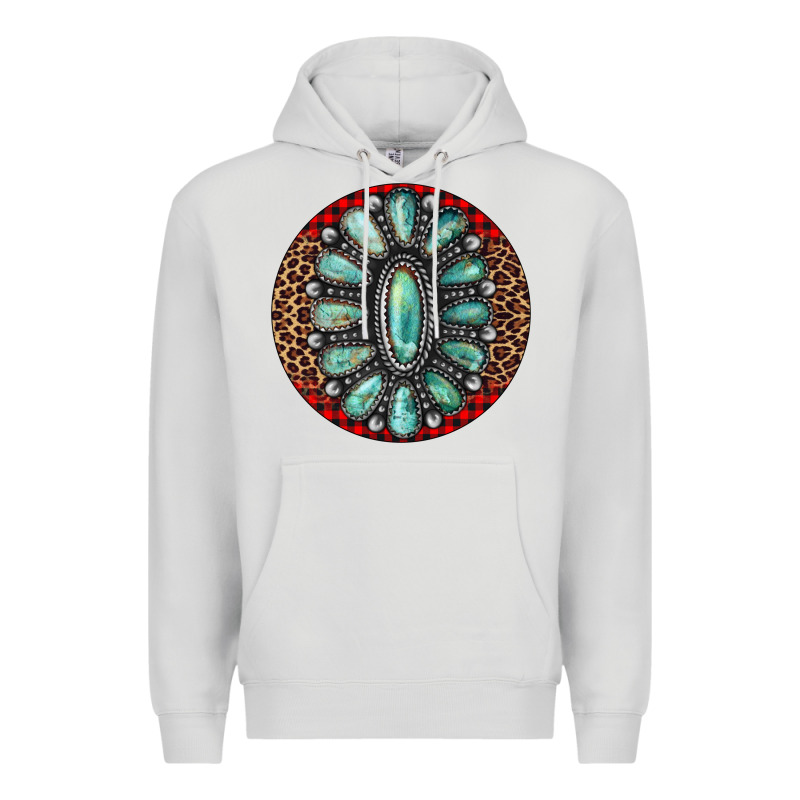 Turquoise Gemstone Christmas Ornament Premium Hoodie by Jasminsmagicworld | Teevron