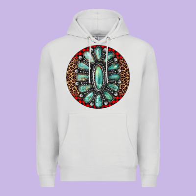 Turquoise Gemstone Christmas Ornament Premium Hoodie Designed By Jasminsmagicworld