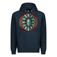 Navy turquoise gemstone christmas ornament Premium Hoodie - Jasminsmagicworld