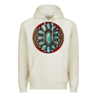 Oatmeal Heather turquoise gemstone christmas ornament Premium Hoodie - Jasminsmagicworld