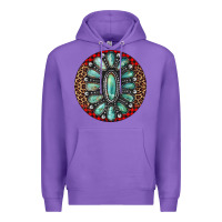 Purple turquoise gemstone christmas ornament Premium Hoodie - Jasminsmagicworld