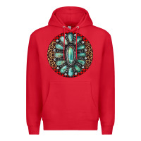 Red turquoise gemstone christmas ornament Premium Hoodie - Jasminsmagicworld