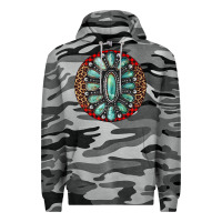 Slate Camo turquoise gemstone christmas ornament Premium Hoodie - Jasminsmagicworld
