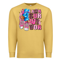 Antique Gold i am a survivor Premium Sweatshirt - AdoDesignShop