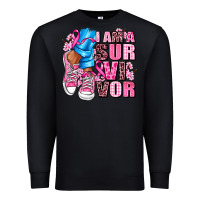 Black i am a survivor Premium Sweatshirt - AdoDesignShop