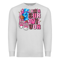 Dove Grey i am a survivor Premium Sweatshirt - AdoDesignShop