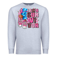 Heather Grey i am a survivor Premium Sweatshirt - AdoDesignShop