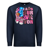 Navy i am a survivor Premium Sweatshirt - AdoDesignShop