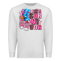 Oatmeal Heather i am a survivor Premium Sweatshirt - AdoDesignShop