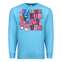 Ocean Blue i am a survivor Premium Sweatshirt - AdoDesignShop