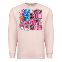 Pale Pink i am a survivor Premium Sweatshirt - AdoDesignShop