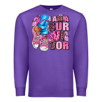 Purple i am a survivor Premium Sweatshirt - AdoDesignShop
