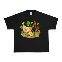 Black st patricks day farm chicken rooster chick  shamrock gold Urban Heavy Tee - Artiststas