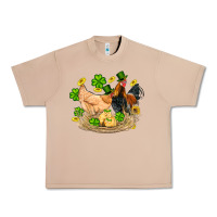 Burro st patricks day farm chicken rooster chick  shamrock gold Urban Heavy Tee - Artiststas