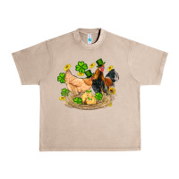 French Oak st patricks day farm chicken rooster chick  shamrock gold Urban Heavy Tee - Artiststas