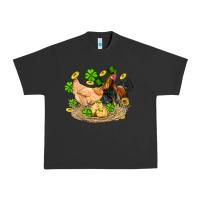 Pigment Black st patricks day farm chicken rooster chick  shamrock gold Urban Heavy Tee - Artiststas