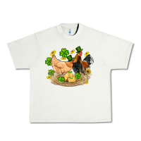 Pistachio st patricks day farm chicken rooster chick  shamrock gold Urban Heavy Tee - Artiststas