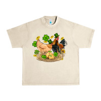 Sandshell st patricks day farm chicken rooster chick  shamrock gold Urban Heavy Tee - Artiststas