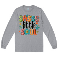 Heather Grey sassy little soul smiley Long Sleeve Tee - MaliasSmallBusiness