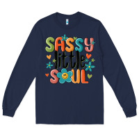 Navy sassy little soul smiley Long Sleeve Tee - MaliasSmallBusiness