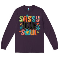 Plum sassy little soul smiley Long Sleeve Tee - MaliasSmallBusiness