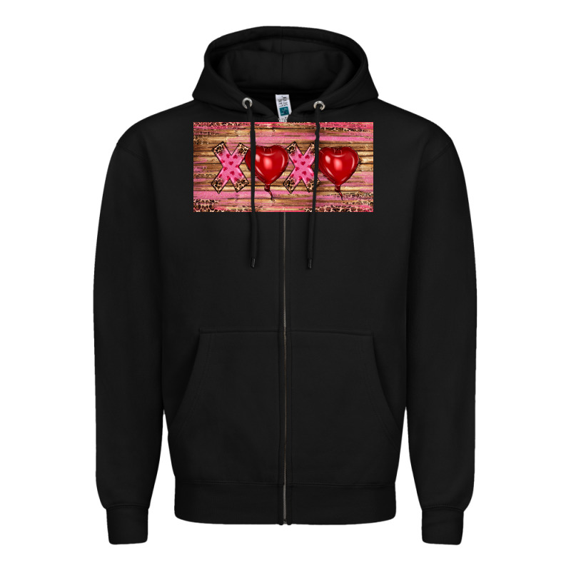 Valentine's Day Xoxo Zipper Hoodie by RanaPortraitStore | Teevron