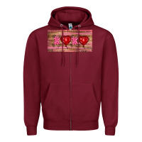 Burgundy Valentine's Day Xoxo Zipper Hoodie - RanaPortraitStore