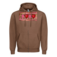 Chestnut Valentine's Day Xoxo Zipper Hoodie - RanaPortraitStore