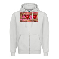 Dove Grey Valentine's Day Xoxo Zipper Hoodie - RanaPortraitStore
