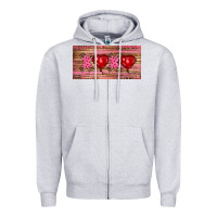 Heather Grey Valentine's Day Xoxo Zipper Hoodie - RanaPortraitStore