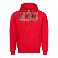 Red Valentine's Day Xoxo Zipper Hoodie - RanaPortraitStore