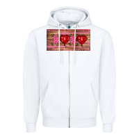 White Valentine's Day Xoxo Zipper Hoodie - RanaPortraitStore
