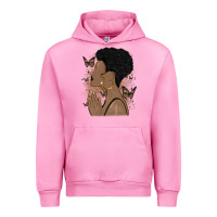 Fuchsia Pink black woman praying Urban Hoodie - MaliasSmallBusiness