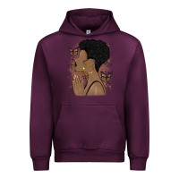 Mauve Wine black woman praying Urban Hoodie - MaliasSmallBusiness